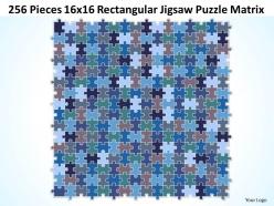 256 Pieces 16x16 Rectangular Jigsaw Puzzle Matrix Powerpoint templates 0812