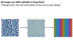 256 pieces 16x16 rectangular jigsaw puzzle matrix powerpoint templates 0812