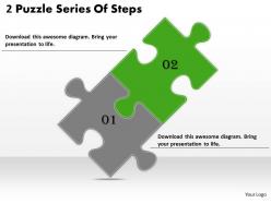 2613 Business Ppt diagram 2 Puzzle Series Of Steps Powerpoint Template