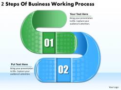 2613 business ppt diagram 2 steps of business working process powerpoint template