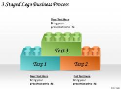 2613 business ppt diagram 3 staged lego business process powerpoint template