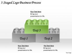 2613 business ppt diagram 3 staged lego business process powerpoint template