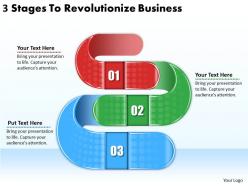 2613 business ppt diagram 3 stages to revolutionize business powerpoint template