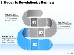 2613 business ppt diagram 3 stages to revolutionize business powerpoint template