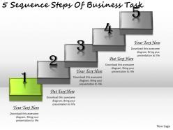 2613 business ppt diagram 5 sequence steps of business task powerpoint template