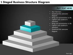 2613 business ppt diagram 5 staged business structure diagram powerpoint template