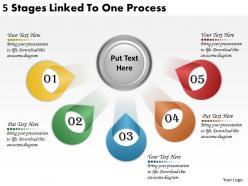 2613 business ppt diagram 5 stages linked to one process powerpoint template