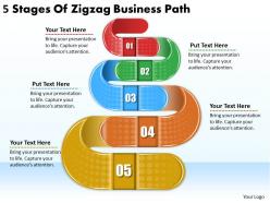 2613 business ppt diagram 5 stages of zigzag business path powerpoint template