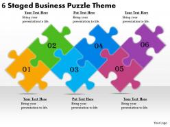 2613 business ppt diagram 6 staged business puzzle theme powerpoint template