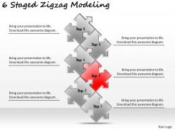 2613 business ppt diagram 6 staged zigzag modeling powerpoint template