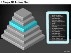 2613 business ppt diagram 6 steps of action plan powerpoint template