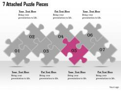 2613 business ppt diagram 7 attached puzzle pieces powerpoint template