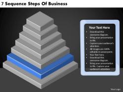 2613 business ppt diagram 7 sequence steps of business powerpoint template
