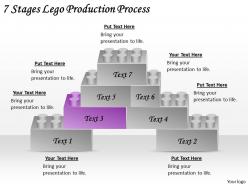 2613 business ppt diagram 7 stages lego production process powerpoint template