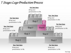 2613 business ppt diagram 7 stages lego production process powerpoint template