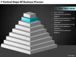 2613 business ppt diagram 9 vertical steps of business process powerpoint template