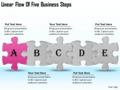 2613 business ppt diagram linear flow of five business steps powerpoint template