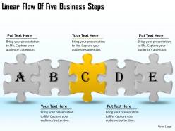 2613 business ppt diagram linear flow of five business steps powerpoint template