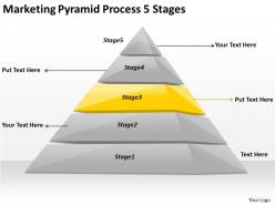 2613 business ppt diagram marketing pyramid process 5 stages powerpoint template
