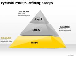 2613 business ppt diagram pyramid process defining 3 steps powerpoint template