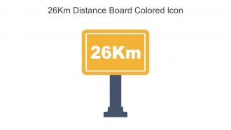 26km Distance Board Colored Icon In Powerpoint Pptx Png And Editable Eps Format
