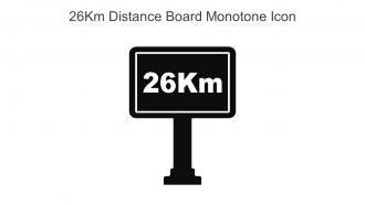 26km Distance Board Monotone Icon In Powerpoint Pptx Png And Editable Eps Format