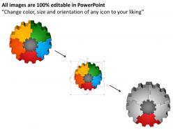 922447 style variety 1 gears 6 piece powerpoint presentation diagram infographic slide