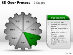 15907678 style variety 1 gears 7 piece powerpoint presentation diagram infographic slide
