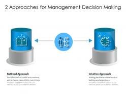2 approaches for management decision making