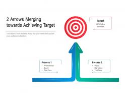 2 arrows merging towards achieving target