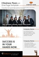 2 business flyers on one page template 1 presentation report infographic ppt pdf document