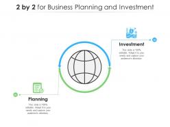 2 by 2 for business planning and investment