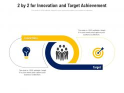 2 by 2 for innovation and target achievement