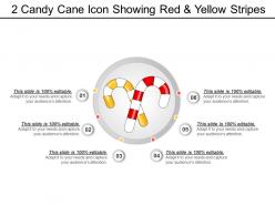 2 candy cane icon showing red and yellow stripes