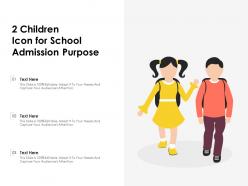 2 children icon for school admission purpose