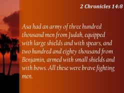 2 chronicles 14 8 these were brave fighting men powerpoint church sermon