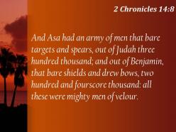 2 chronicles 14 8 these were brave fighting men powerpoint church sermon