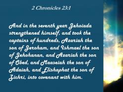 2 chronicles 23 1 the seventh year jehoiada powerpoint church sermon