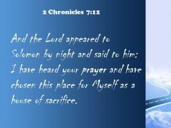 2 chronicles 7 12 the lord appeared to him powerpoint church sermon