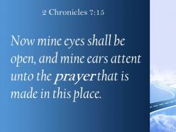 2 chronicles 7 15 the prayers offered in this place powerpoint church sermon