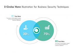 2 circles venn illustration for business security techniques infographic template