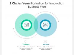 2 circles venn illustration for innovation business plan infographic template
