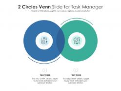 2 circles venn slide for task manager infographic template