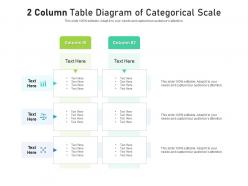 2 column table diagram of categorical scale infographic template