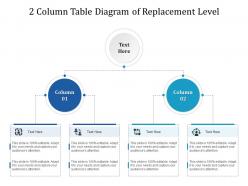 2 column table diagram of replacement level infographic template