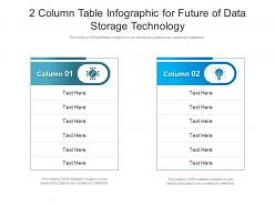 2 column table for future of data storage technology infographic template