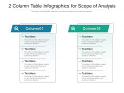 2 column table for scope of analysis infographic template