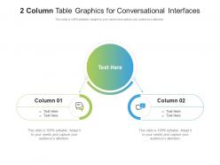 2 column table graphics for conversational interfaces infographic template