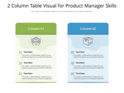 2 column table visual for product manager skills infographic template
