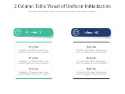 2 Column Table Visual Of Uniform Initialization Infographic Template